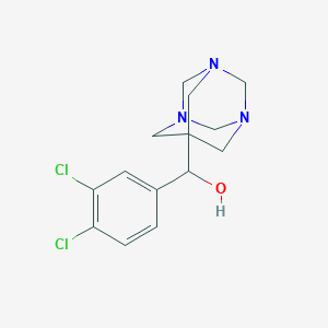 molecular formula C14H17Cl2N3O B4327904 (3,4-dichlorophenyl)(1,3,5-triazatricyclo[3.3.1.1~3,7~]dec-7-yl)methanol 
