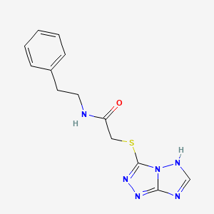 molecular formula C13H14N6OS B4327911 N-(2-phenylethyl)-2-(7H-[1,2,4]triazolo[4,3-b][1,2,4]triazol-3-ylthio)acetamide 