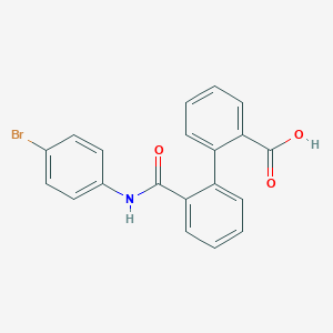molecular formula C20H14BrNO3 B432800 2-[2-[(4-Bromophenyl)carbamoyl]phenyl]benzoic acid CAS No. 159046-16-9