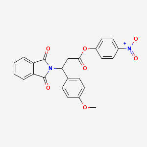 molecular formula C24H18N2O7 B4328082 4-nitrophenyl 3-(1,3-dioxo-1,3-dihydro-2H-isoindol-2-yl)-3-(4-methoxyphenyl)propanoate 