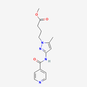methyl 4-[3-(isonicotinoylamino)-5-methyl-1H-pyrazol-1-yl]butanoate