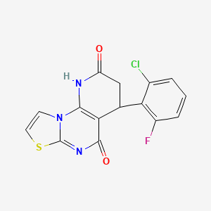 molecular formula C15H9ClFN3O2S B4328223 4-(2-chloro-6-fluorophenyl)-3,4-dihydro-2H-pyrido[3,2-e][1,3]thiazolo[3,2-a]pyrimidine-2,5(1H)-dione 