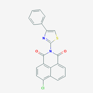 molecular formula C21H11ClN2O2S B432825 6-chloro-2-(4-phenyl-1,3-thiazol-2-yl)-1H-benzo[de]isoquinoline-1,3(2H)-dione CAS No. 664972-88-7