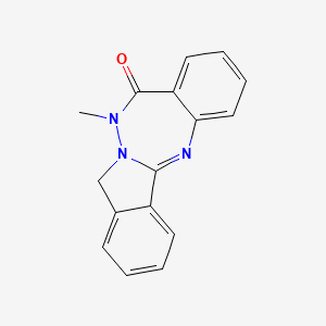 molecular formula C16H13N3O B4328274 7-methyl-5H-isoindolo[1,2-b][1,3,4]benzotriazepin-8(7H)-one 