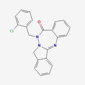molecular formula C22H16ClN3O B4328280 7-(2-chlorobenzyl)-5H-isoindolo[1,2-b][1,3,4]benzotriazepin-8(7H)-one 