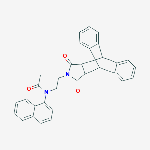 molecular formula C32H26N2O3 B432829 N-[2-(16,18-Dioxo-17-azapentacyclo[6.6.5.02,7.09,14.015,19]nonadeca-2,4,6,9,11,13-hexaen-17-yl)ethyl]-N-naphthalen-1-ylacetamide CAS No. 664972-92-3