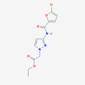 molecular formula C12H12BrN3O4 B4328328 ethyl {3-[(5-bromo-2-furoyl)amino]-1H-pyrazol-1-yl}acetate 