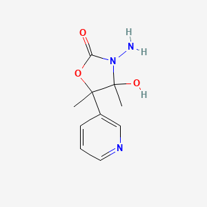 molecular formula C10H13N3O3 B4328375 3-amino-4-hydroxy-4,5-dimethyl-5-pyridin-3-yl-1,3-oxazolidin-2-one 