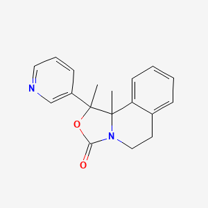molecular formula C18H18N2O2 B4328384 1,10b-dimethyl-1-pyridin-3-yl-1,5,6,10b-tetrahydro[1,3]oxazolo[4,3-a]isoquinolin-3-one 