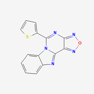 molecular formula C14H7N5OS B4328394 5-(2-thienyl)[1,2,5]oxadiazolo[3',4':4,5]pyrimido[1,6-a]benzimidazole 
