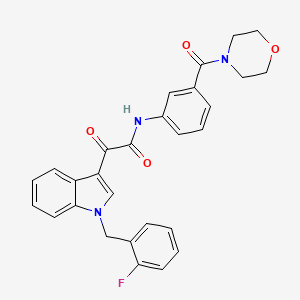 molecular formula C28H24FN3O4 B4328426 2-[1-(2-fluorobenzyl)-1H-indol-3-yl]-N-[3-(morpholin-4-ylcarbonyl)phenyl]-2-oxoacetamide 