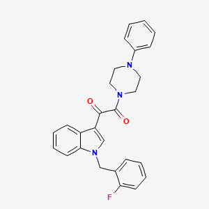 molecular formula C27H24FN3O2 B4328434 1-[1-(2-fluorobenzyl)-1H-indol-3-yl]-2-oxo-2-(4-phenylpiperazin-1-yl)ethanone 