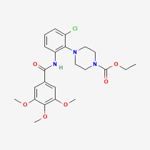molecular formula C23H28ClN3O6 B4328446 ethyl 4-{2-chloro-6-[(3,4,5-trimethoxybenzoyl)amino]phenyl}piperazine-1-carboxylate 