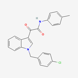 molecular formula C24H19ClN2O2 B4328495 2-[1-(4-chlorobenzyl)-1H-indol-3-yl]-N-(4-methylphenyl)-2-oxoacetamide 