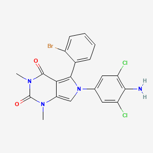 molecular formula C20H15BrCl2N4O2 B4328506 6-(4-amino-3,5-dichlorophenyl)-5-(2-bromophenyl)-1,3-dimethyl-1H-pyrrolo[3,4-d]pyrimidine-2,4(3H,6H)-dione 