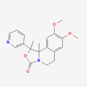 8,9-dimethoxy-1,10b-dimethyl-1-pyridin-3-yl-1,5,6,10b-tetrahydro[1,3]oxazolo[4,3-a]isoquinolin-3-one