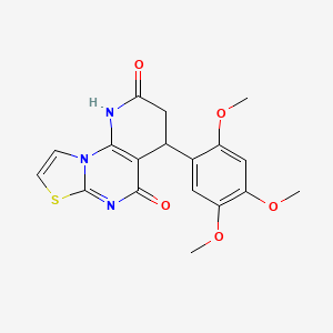 molecular formula C18H17N3O5S B4328572 4-(2,4,5-trimethoxyphenyl)-3,4-dihydro-2H-pyrido[3,2-e][1,3]thiazolo[3,2-a]pyrimidine-2,5(1H)-dione 