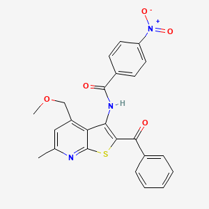 molecular formula C24H19N3O5S B4328642 N-[2-benzoyl-4-(methoxymethyl)-6-methylthieno[2,3-b]pyridin-3-yl]-4-nitrobenzamide 