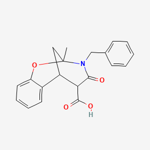 molecular formula C20H19NO4 B4328652 10-benzyl-9-methyl-11-oxo-8-oxa-10-azatricyclo[7.3.1.0~2,7~]trideca-2,4,6-triene-12-carboxylic acid 