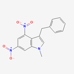 molecular formula C16H13N3O4 B4328668 3-benzyl-1-methyl-4,6-dinitro-1H-indole 