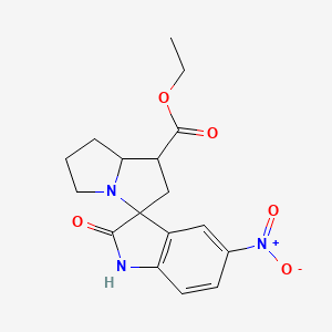 molecular formula C17H19N3O5 B4328686 ethyl 5-nitro-2-oxo-1,1',2,2',5',6',7',7a'-octahydrospiro[indole-3,3'-pyrrolizine]-1'-carboxylate 