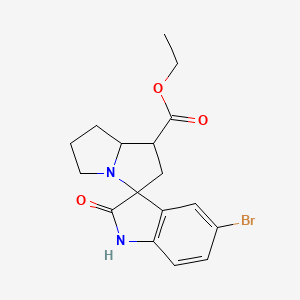 ethyl 5-bromo-2-oxo-1,1',2,2',5',6',7',7a'-octahydrospiro[indole-3,3'-pyrrolizine]-1'-carboxylate
