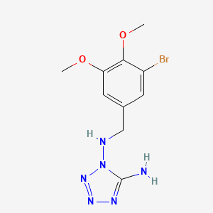 molecular formula C10H13BrN6O2 B4328718 N~1~-(3-bromo-4,5-dimethoxybenzyl)-1H-tetrazole-1,5-diamine 