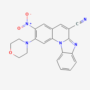 2-morpholin-4-yl-3-nitrobenzimidazo[1,2-a]quinoline-6-carbonitrile