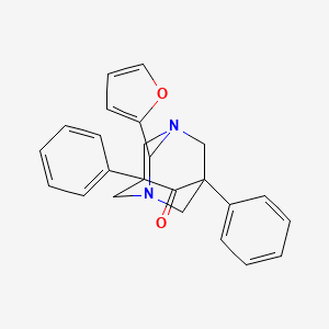 molecular formula C24H22N2O2 B4328739 2-(2-furyl)-5,7-diphenyl-1,3-diazatricyclo[3.3.1.1~3,7~]decan-6-one 