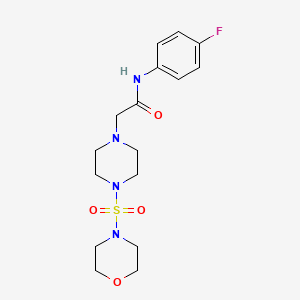 molecular formula C16H23FN4O4S B4328758 N-(4-fluorophenyl)-2-[4-(morpholin-4-ylsulfonyl)piperazin-1-yl]acetamide 