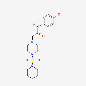 molecular formula C18H28N4O4S B4328761 N-(4-methoxyphenyl)-2-[4-(piperidin-1-ylsulfonyl)piperazin-1-yl]acetamide 
