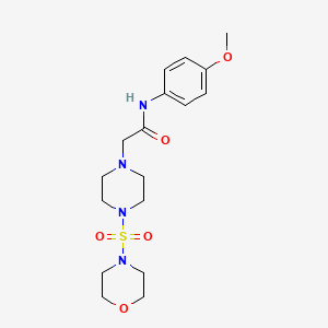 molecular formula C17H26N4O5S B4328768 N-(4-methoxyphenyl)-2-[4-(morpholin-4-ylsulfonyl)piperazin-1-yl]acetamide 