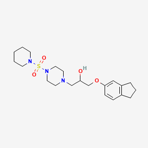 molecular formula C21H33N3O4S B4328774 1-(2,3-dihydro-1H-inden-5-yloxy)-3-[4-(piperidin-1-ylsulfonyl)piperazin-1-yl]propan-2-ol 