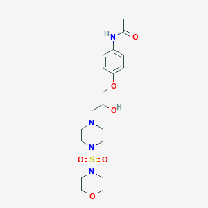 molecular formula C19H30N4O6S B4328781 N-(4-{2-hydroxy-3-[4-(morpholin-4-ylsulfonyl)piperazin-1-yl]propoxy}phenyl)acetamide 