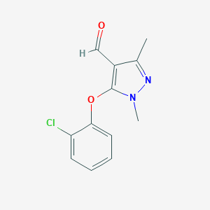 molecular formula C12H11ClN2O2 B432883 5-(2-chlorophenoxy)-1,3-dimethyl-1H-pyrazole-4-carbaldehyde CAS No. 109925-11-3