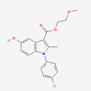 molecular formula C19H18ClNO4 B4328835 2-methoxyethyl 1-(4-chlorophenyl)-5-hydroxy-2-methyl-1H-indole-3-carboxylate 