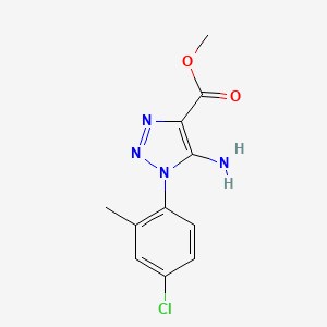 molecular formula C11H11ClN4O2 B4328852 methyl 5-amino-1-(4-chloro-2-methylphenyl)-1H-1,2,3-triazole-4-carboxylate 