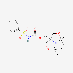molecular formula C17H22N2O6S B4328855 (4a,6a-dimethyltetrahydro-2H-1,4-dioxa-6b-azacyclopenta[cd]pentalen-2a(3H)-yl)methyl (phenylsulfonyl)carbamate 