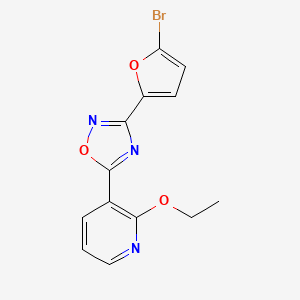 molecular formula C13H10BrN3O3 B4328871 3-[3-(5-bromo-2-furyl)-1,2,4-oxadiazol-5-yl]-2-ethoxypyridine 
