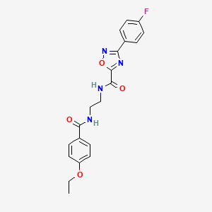 molecular formula C20H19FN4O4 B4328899 N-{2-[(4-ethoxybenzoyl)amino]ethyl}-3-(4-fluorophenyl)-1,2,4-oxadiazole-5-carboxamide 