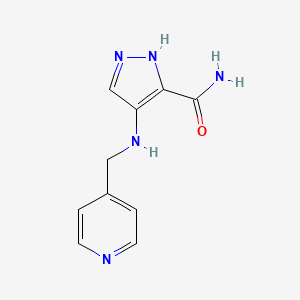 molecular formula C10H11N5O B4329073 4-[(pyridin-4-ylmethyl)amino]-1H-pyrazole-5-carboxamide 
