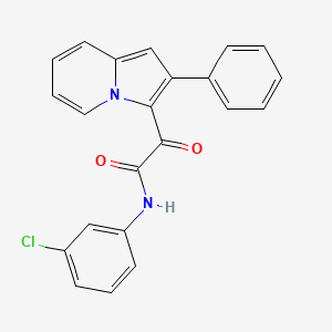 molecular formula C22H15ClN2O2 B4329083 N-(3-chlorophenyl)-2-oxo-2-(2-phenylindolizin-3-yl)acetamide 