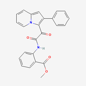 molecular formula C24H18N2O4 B4329085 methyl 2-{[oxo(2-phenylindolizin-3-yl)acetyl]amino}benzoate 