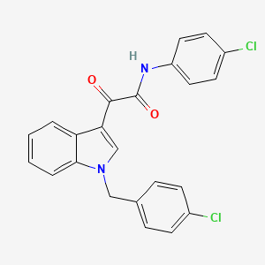molecular formula C23H16Cl2N2O2 B4329111 2-[1-(4-chlorobenzyl)-1H-indol-3-yl]-N-(4-chlorophenyl)-2-oxoacetamide 