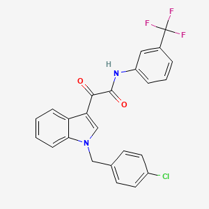 molecular formula C24H16ClF3N2O2 B4329126 2-[1-(4-chlorobenzyl)-1H-indol-3-yl]-2-oxo-N-[3-(trifluoromethyl)phenyl]acetamide 