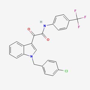 molecular formula C24H16ClF3N2O2 B4329140 2-[1-(4-chlorobenzyl)-1H-indol-3-yl]-2-oxo-N-[4-(trifluoromethyl)phenyl]acetamide 