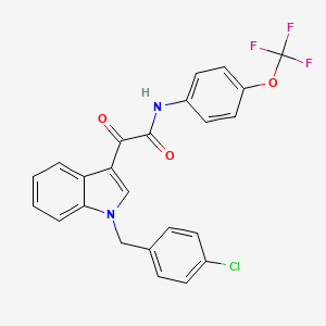 molecular formula C24H16ClF3N2O3 B4329155 2-[1-(4-chlorobenzyl)-1H-indol-3-yl]-2-oxo-N-[4-(trifluoromethoxy)phenyl]acetamide 