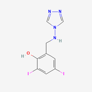 molecular formula C9H8I2N4O B4329177 2,4-diiodo-6-[(4H-1,2,4-triazol-4-ylamino)methyl]phenol 