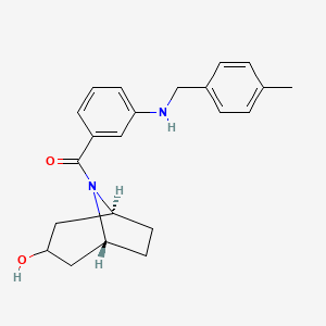 molecular formula C22H26N2O2 B4329187 (3-endo)-8-{3-[(4-methylbenzyl)amino]benzoyl}-8-azabicyclo[3.2.1]octan-3-ol 