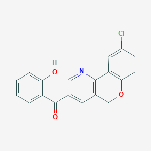 molecular formula C19H12ClNO3 B432919 (9-chloro-5H-chromeno[4,3-b]pyridin-3-yl)(2-hydroxyphenyl)methanone CAS No. 178808-89-4